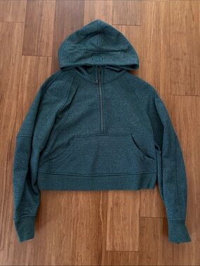 Like new Lululemon Sparkle Scuba Hoodie - size XS/S - teal and silver